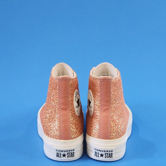 Converse CTAS Hi Lift Metallic Shimmer Women's Platform Sneakers 570984C NWT - Picture 5 of 6
